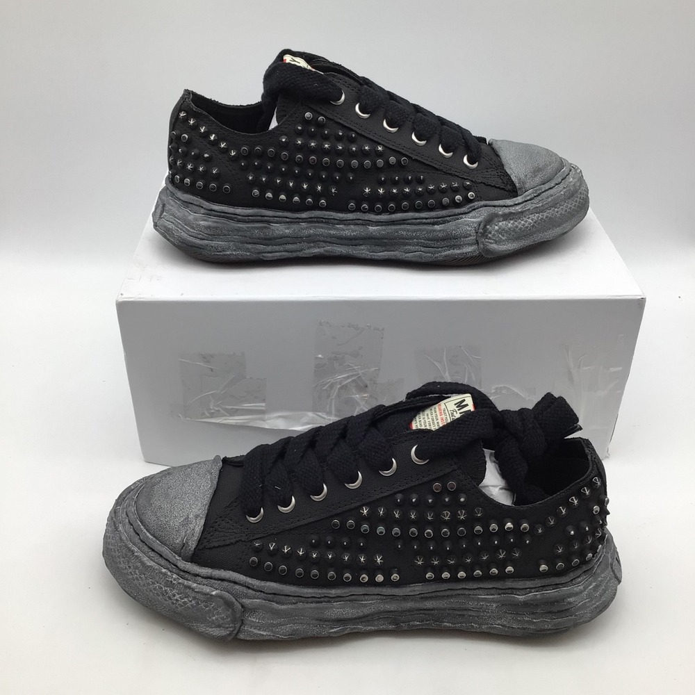 Maison Mihara Yasuhiro Baker Studded Black Sneakers Mens Size US 11 / 44 NEW